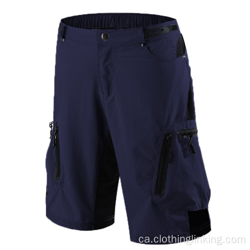 Pantalons curts de bicicleta solta masculina per a ciclisme en BTT